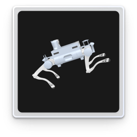 數字孿生UI展示：機器狗行走姿態3D模型與實時數據同步